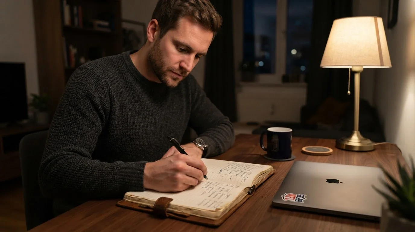 Disziplin und Wett-Tagebuch als Schutz vor emotionalen Denkfehlern beim NFL-Wetten