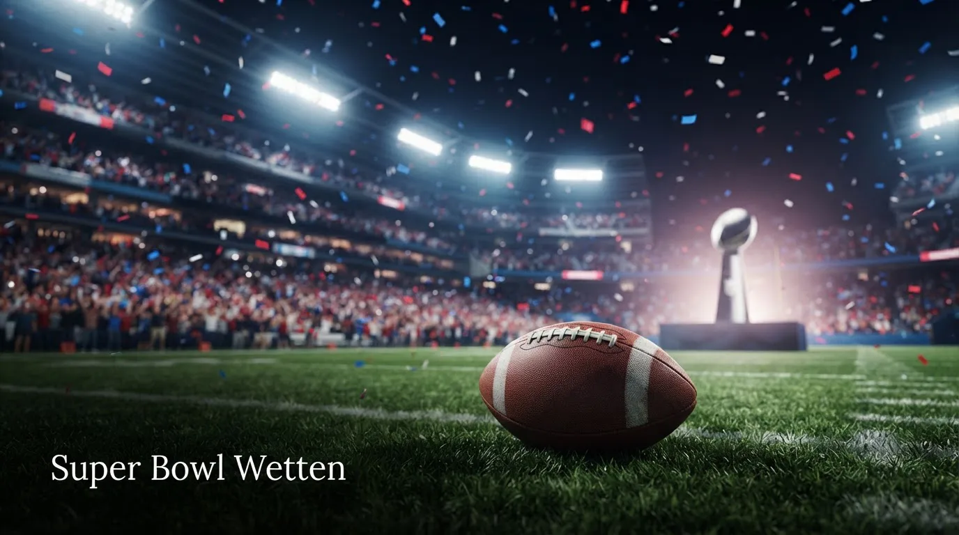Super Bowl Wetten mit Siegerquoten, Prop Bets und Rekord-Wettvolumen rund um das größte NFL-Event